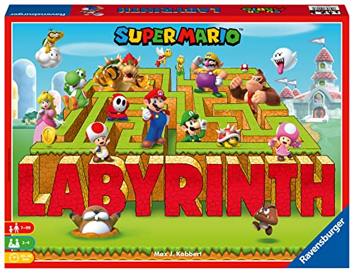 Ravensburger – Labyrinth Super Mario, Gioco Da Tavolo, Da 2 A 4 Giocatori, 7+ Anni