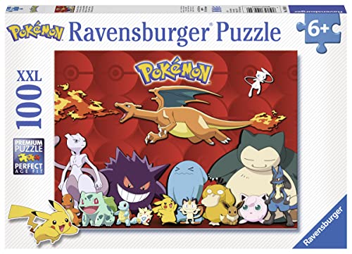 Ravensburger Puzzle Pokemon, Puzzle 100 Pezzi XXL, Età Consigliata...