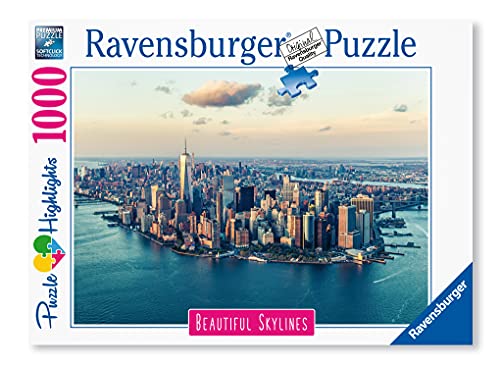 Ravensburger Puzzle, Puzzle 1000 Pezzi, New York, Puzzle per Adulti, Collezione Skylines, Puzzle Città, Puzzle New York, Puzzle Ravensburger - Stampa di Alta Qualità