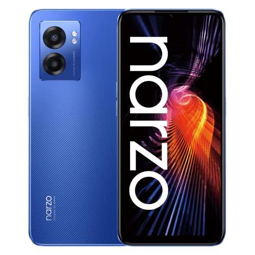 realme Narzo 50 5G-6+128 GB Smartphone, Mega batteria da 5.000 mAh, Processore Dimensity 810 5G, Ricarica rapida Dart da 33 W, Display Ultra Smooth da 90 Hz, NFC, Dual Sim, Android 12, Hyper Blue