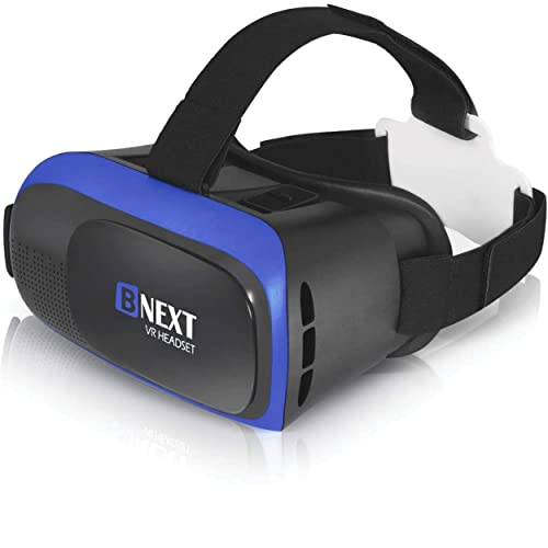 Realtà Virtuale, VR Occhiali compatibile con iPhone Android – Gioca Con I Tuoi Giochi Più Belli e Guarda Film in 3D & 360 Con Questi Nuovi Confortevoli Occhiali VR (Blu)