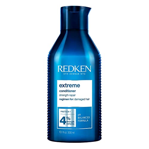 Redken | Balsamo professionale Extreme, Trattamento fortificante per capelli danneggiati, 300 ml