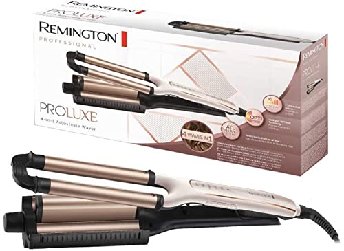 Remington Arricciacapelli, piastra Onde, 4 tipi di Onde e Volume ai Capelli, 5 Temperature, Cilindro Centrale Regolabile, Proluxe CI91AW