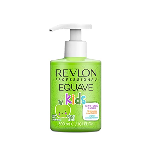 REVLON PROFESSIONAL EQUAVE KIDS CONDITIONING SHAMPOO, Shampoo Delicato per Bambini, Shampoo Senza Solfati per Bambini, Shampoo Condizionante per Bambini, Fragranza di Mela Verde – 300 ml
