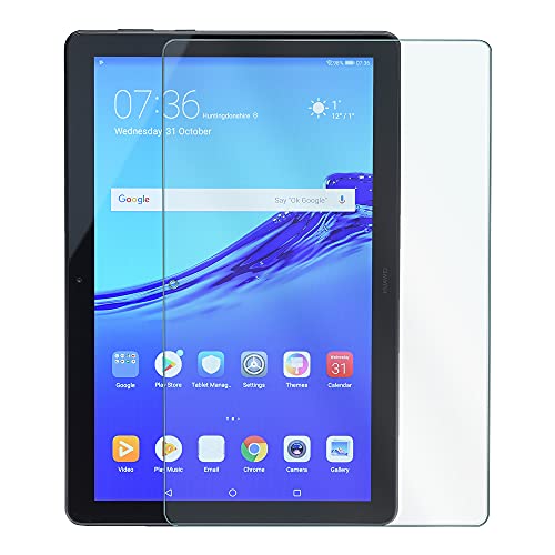 REY Pack 2X Pellicola salvaschermo per Huawei MEDIAPAD T5 10.1 , Pellicole salvaschermo Vetro Temperato 9H+, di qualità Premium Tablet