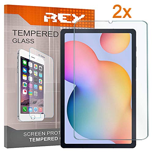 REY Pack 2X Pellicola salvaschermo per Samsung Galaxy Tab S6 Lite 10.4 , Pellicole salvaschermo Vetro temperato, di qualità Premium Tablet