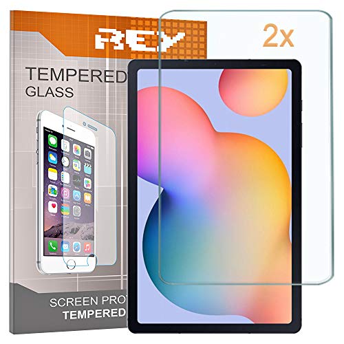 REY Pack 2X Pellicola salvaschermo per Universal 7 , Misura 11,1 x 18,3 cm, Pellicole salvaschermo Vetro temperato, di qualità Premium Tablet
