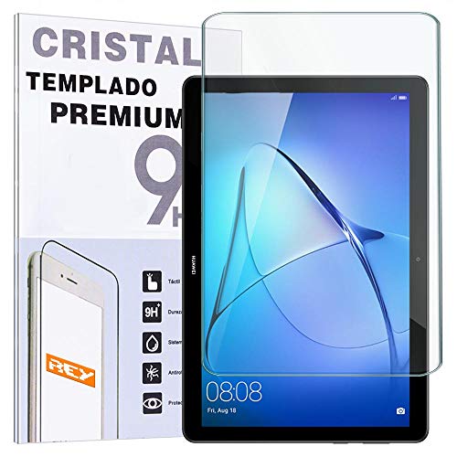 REY Pellicola salvaschermo per Huawei MEDIAPAD T5 10.1 , Pellicole salvaschermo Vetro temperato, di qualità Premium Tablet