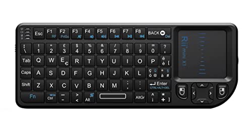 Rii Mini X1 Wireless (Layout Italiano) - Mini Tastiera con Mouse to...