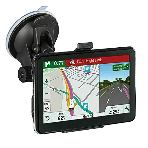 Riloer Navigatore GPS per Auto Portatile da 7 Pollici per Camion, Auto, Touch Screen Capacitivo, con Mappa ad Alta Definizione, FM, Console per Auto 3D