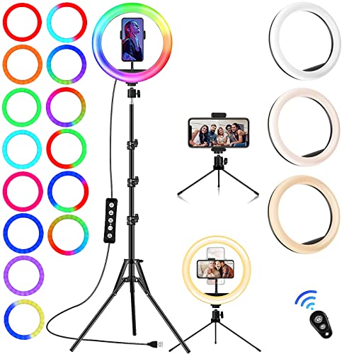 Ring Light Luce per Selfie - Professionale 10  con 3 Modalità Di I...