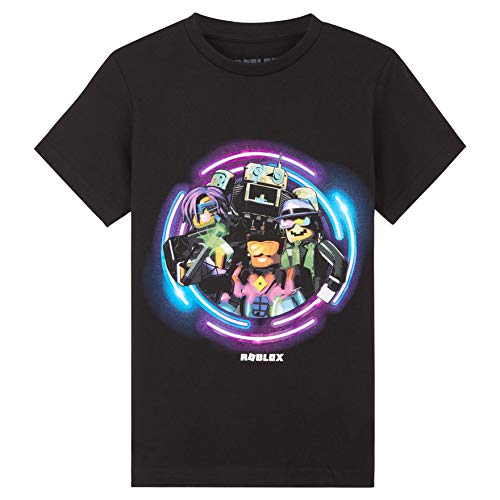Roblox T-Shirt Bambino 100% Cotone, Maglietta Bimbo E Ragazzo 4-14 Anni, Idee Regalo Fans (Nero, 11 12 Anni)