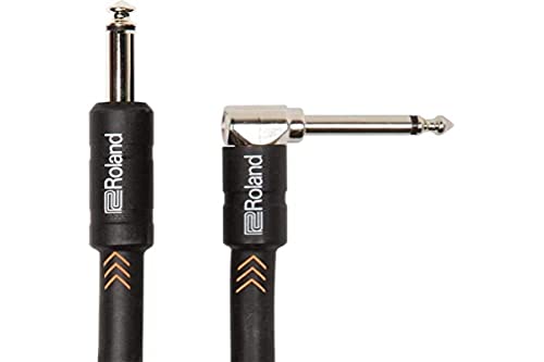 Roland Black Series Instrument Cable,Angled Straight 1 4  jack - RIC-B15A, length: 15ft   4.5m