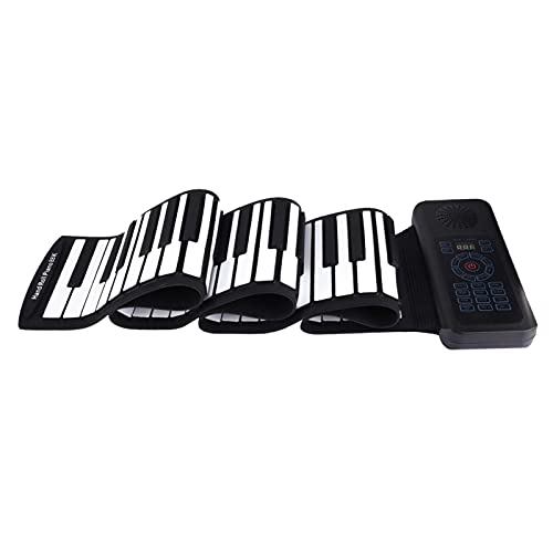 Roll Up Piano, Tastiera portatile pieghevole, 88 tasti, Tastiera elettronica, Batteria Li-on incorporata, Set regalo di giocattoli, Piano digitale per principianti, Pianoforte arrotolabile, Regali mus