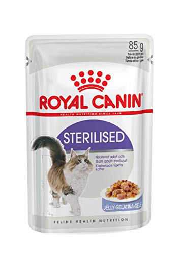 Royal Canin Sterilised, Cibo Umido per Gatti Adulti Sterilizzati, Paquete di 12 x 85 gr, totale 1020 gr