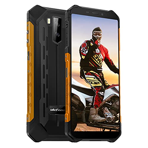 Rugged Smartphone Economico, Ulefone Armor X5 Pro 4GB + 64GB (256GB Espandibili), 13MP + 5MP Fotocamera con 5.5  Schermo Smartphone Antiurto, 5000mAh Telefono Resistente, Dual SIM NFC OTG-Arancione