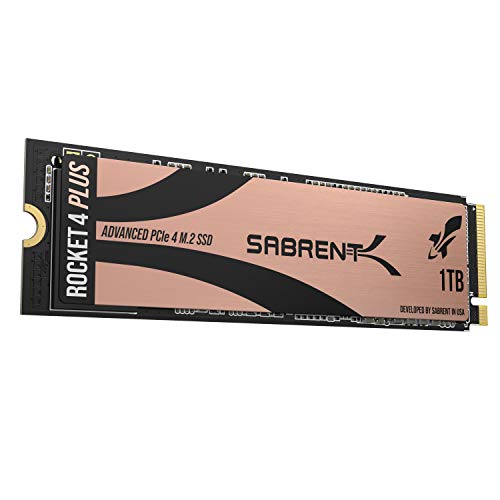 Sabrent SSD 1TB, SSD interno, SSD NVMe PCIe M.2 2280, Disco a stato solido ad alte prestazioni, Gen 4, Lettura fino a 7000 (MB s), Rocket 4 Plus (SB-RKT4P-1TB)
