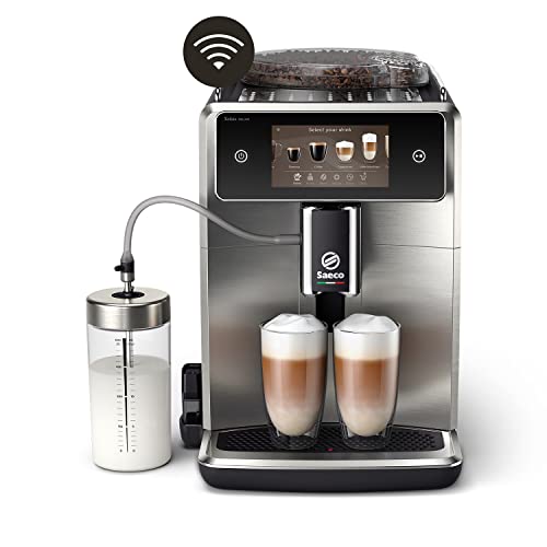 Saeco Xelsis Deluxe Macchina da Caffè Automatica - Wi-Fi Integrato, 22 Bevande, Display Touch Intuitivo 5 , 8 Profili Utente, Macinacaffè in Ceramica (SM8785 00)