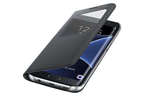 Samsung BT-EFCG935PBEG S View Cover Galaxy S7 Edge, Nero