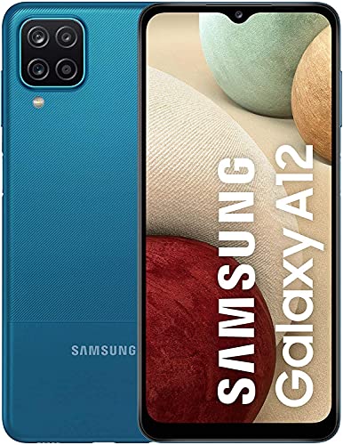 SAMSUNG Galaxy A12, Smartphone, Display 6.5  HD+, 4 Fotocamere Posteriori, 64 GB Espandibili, RAM 4 GB, Processore Octa Core, Batteria 5000 mAh, 4G, Android 11 [Versione Italiana], Blu