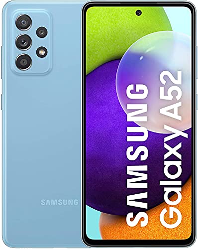 Samsung Galaxy A52 Smartphone, Display Infinity-O FHD+ da 6,5 pollici, 6 GB RAM e 128 GB di memoria interna espandibile, Batteria 4.500 mAh e ricarica Ultra-Rapida Blue [Versione Italiana]