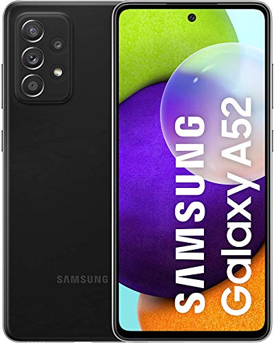 Samsung Galaxy A52 Smartphone, Display Infinity-O FHD+ da 6,5 pollici, 6 GB RAM e 128 GB di memoria interna espandibile, Batteria 4.500 mAh e ricarica Ultra-Rapida Black [Versione Italiana]