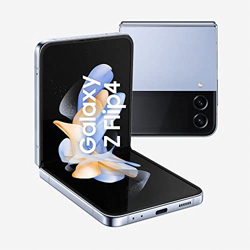 Samsung Galaxy Z Flip4 Smartphone 5G, Sim Free Android Telefono Pieghevole 256GB, Display Display Dynamic AMOLED 2X 6.7” Super AMOLED 1.9”1,2 Light Blue 2022 [Versione Italiana]