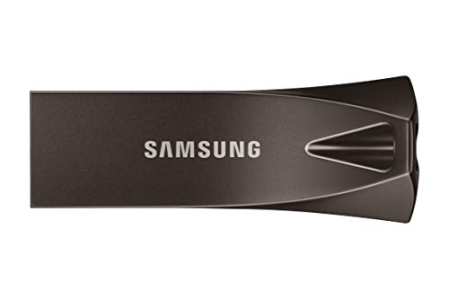 Samsung Memorie Bar Plus USB Flash Drive, USB 3.1, Type-A, Velocità di Lettura Fino a 300 MB s, 64 GB, Grigio Titanio (MUF-64BE4)