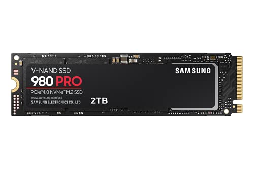 Samsung Memorie MZ-V8P2T0B 980 PRO SSD Interno da 2TB, compatibile con Playstation 5, PCIe Gen 4.0 x4, NVMe 1.3c, M.2 (2280), Nero