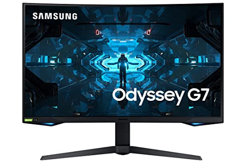 Samsung Monitor Gaming Odyssey G7 (C32G73), Curvo (1000R), 32 , 2560x1440 (WQHD 2K), HDR 600, VA, 240 Hz, 1 ms, FreeSync Pro, G-Sync, HDMI, USB 3.0, Display port, Ingresso Audio, HAS, Pivot