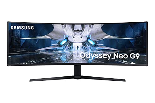 Samsung Monitor Gaming Odyssey Neo G9 (S49AG952), Curvo (1000R), 49 , 5120x1440 (Dual QHD), 32:9, Mini LED, HDR2000, VA, 240 Hz, 1 ms, FreeSync Pro, G-Sync, HDMI, USB, Display Port, Ingresso Audio