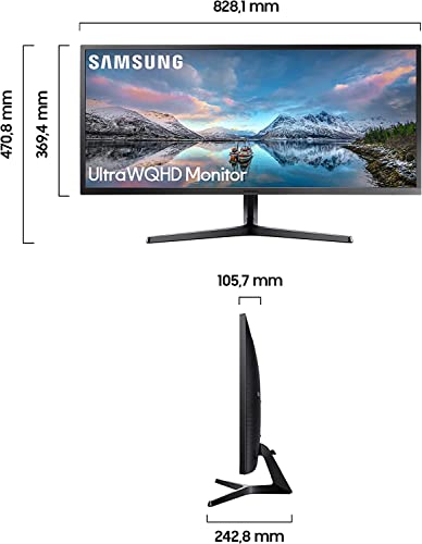 Samsung Monitor SJ55W (S34J552), Flat, 34 , 3440x1440 (Ultra WQHD),...