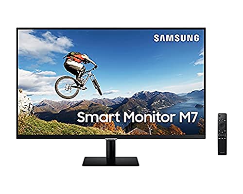 SAMSUNG Smart Monitor M7 32  in resoluzione UHD 4K Il primo schermo all-in-one per accedere facilmente alle tue applicazioni di intrattenimento e lavoro