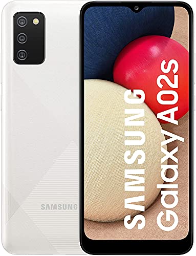 Samsung Smartphone Galaxy A02s 4G 6.5 Pollici Infinity-V HD + 3 Fotocamere Posteriori, 3GB RAM e 32GB di Memoria Interna Espandibile – Batteria 5.000 mAh e Ricarica Rapida Bianca [Versione Italiana]