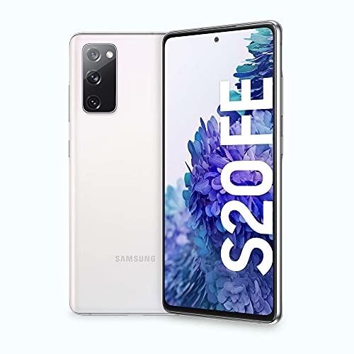 Samsung Smartphone Galaxy S20 FE, Display 6.5  Super AMOLED, 3 Fotocamere Posteriori, 128 GB Espandibili, RAM 6GB, Batteria 4.500mAh, Hybrid SIM, (2020), Bianco (Cloud White)