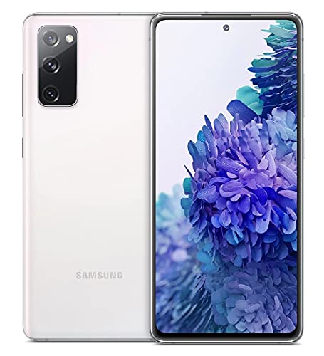 Samsung Smartphone Galaxy S20 FE, Display 6.5  Super AMOLED, 3 Fotocamere Posteriori, 128 GB Espandibili, RAM 6GB, Batteria 4.500mAh, Hybrid SIM, 2021, Snapdragon 865, Cloud White [Versione Italiana]