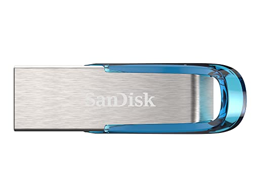 Sandisk Ultra Flair 128 GB, Chiavetta USB 3.0, Velocità di Lettura fino a 150 MB s, Blu