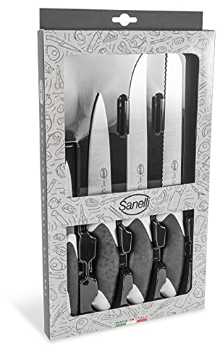 Sanelli Confezione coltelli da cucina Sakura 4 pz. Bianco Nero