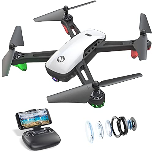 SANROCK U52 Drone con Telecamera 1080P HD Drone Professionale, WiFi Video Diretta FPV Droni Telecomandati per Principianti, Mantenimento dell altitudine, Modalit¨¤ Senza Testa, Capovolgimento 3D
