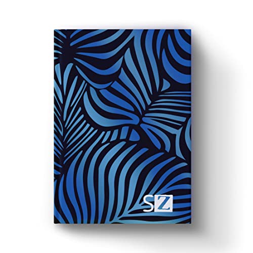 ScuolaZoo FGLBL Agenda Diario scolastico 2022-2023 con meme e adesivi, disponibile con 6 copertine e 2 dimensioni (Foglie Blu, 11x15 cm)