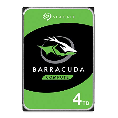 Seagate BarraCuda, 4 TB, Hard Disk Interno, SATA da 6 GBit s, 3,5 , 5400 RPM, Cache da 256 MB per PC Desktop, Pacchetto di Facile Apertura (ST4000DMZ04) [Amazon Exclusive]