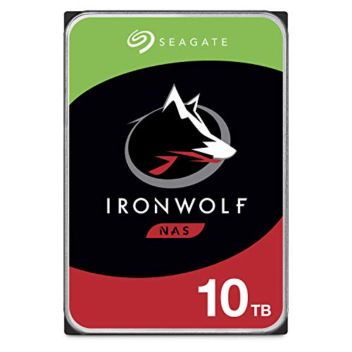Seagate IronWolf - Hard disk interno NAS da 10 TB – CMR SATA 6 Gb s 7200 RPM 256 MB di cache per RAID Network Attached Storage, con servizio di soccorso (ST10000VN0008)