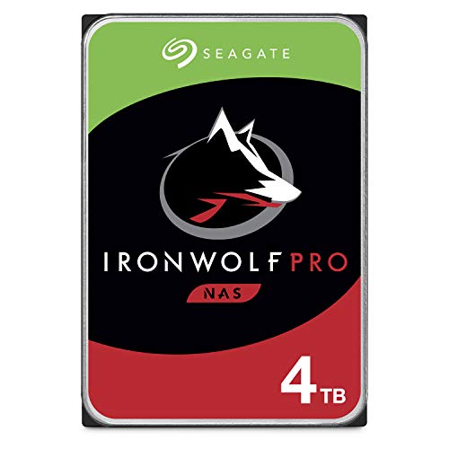 Seagate IronWolf Pro, 4 TB, Hard Disk SATA da 6 GBit s, HDD, CMR 3,5  7.200 RPM, Cache da 128 MB per NAS con Sistema RAID, 3 anni Rescue Services (ST4000NE001)