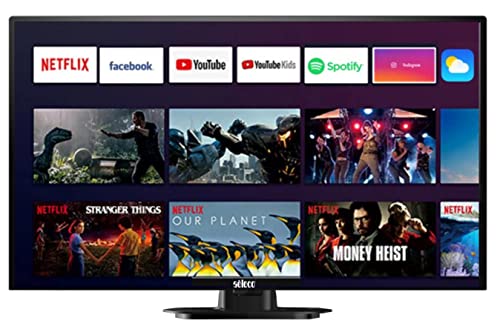 Seleco - Smart TV 32 Pollici, Android 9, LED, HD Ready, Netflix, Spotify, YouTube, 3x HDMI, 2x USB