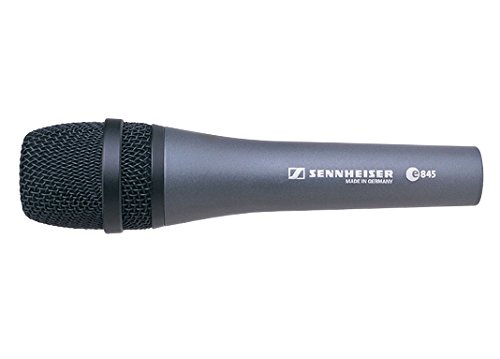 Sennheiser E845 Microfono Supercardioide per voce + supporto + astuccio, Silver