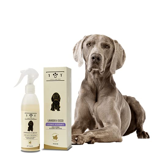 Shampoo a Secco Naturale per Cani, 250ml - Lavaggio Senza Bisogno di Acqua o Risciacquo - Ingredienti di Origine Vegetale - per Tutti i Tipi di Pelo, Linea 101