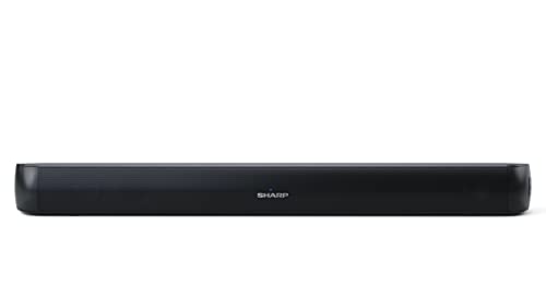 Sharp HT-SB107 2.0 - Mini soundbar Bluetooth con HDMI ARC CEC, potenza totale 90 W, colore: Nero