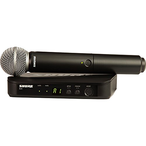 SHURE BLX24E PG58 microfono cardioide palmare wireless per voce con selezione automatica delle frequenze