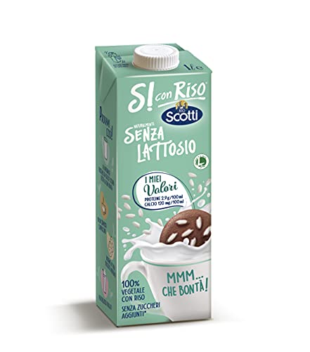 Si con Riso - Mmm Che Bontà - Latte Vegetale Proteico Senza Lattosio, Senza Glutine, Senza Zucchero, 100% Vegetale - 1 L