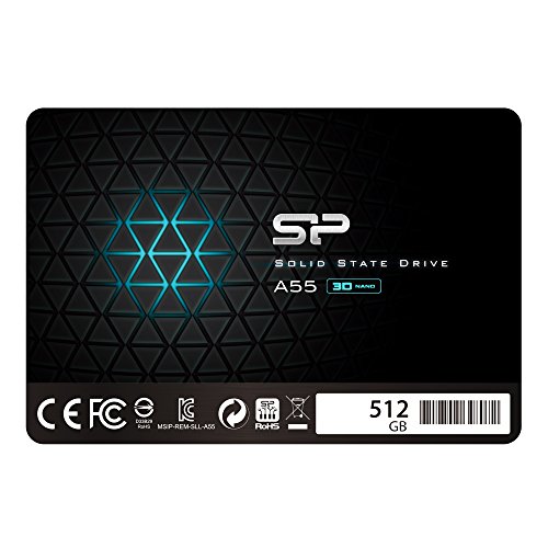 Silicon Power SSD 512GB 3D NAND A55 SLC Cache Performance Boost 2.5...